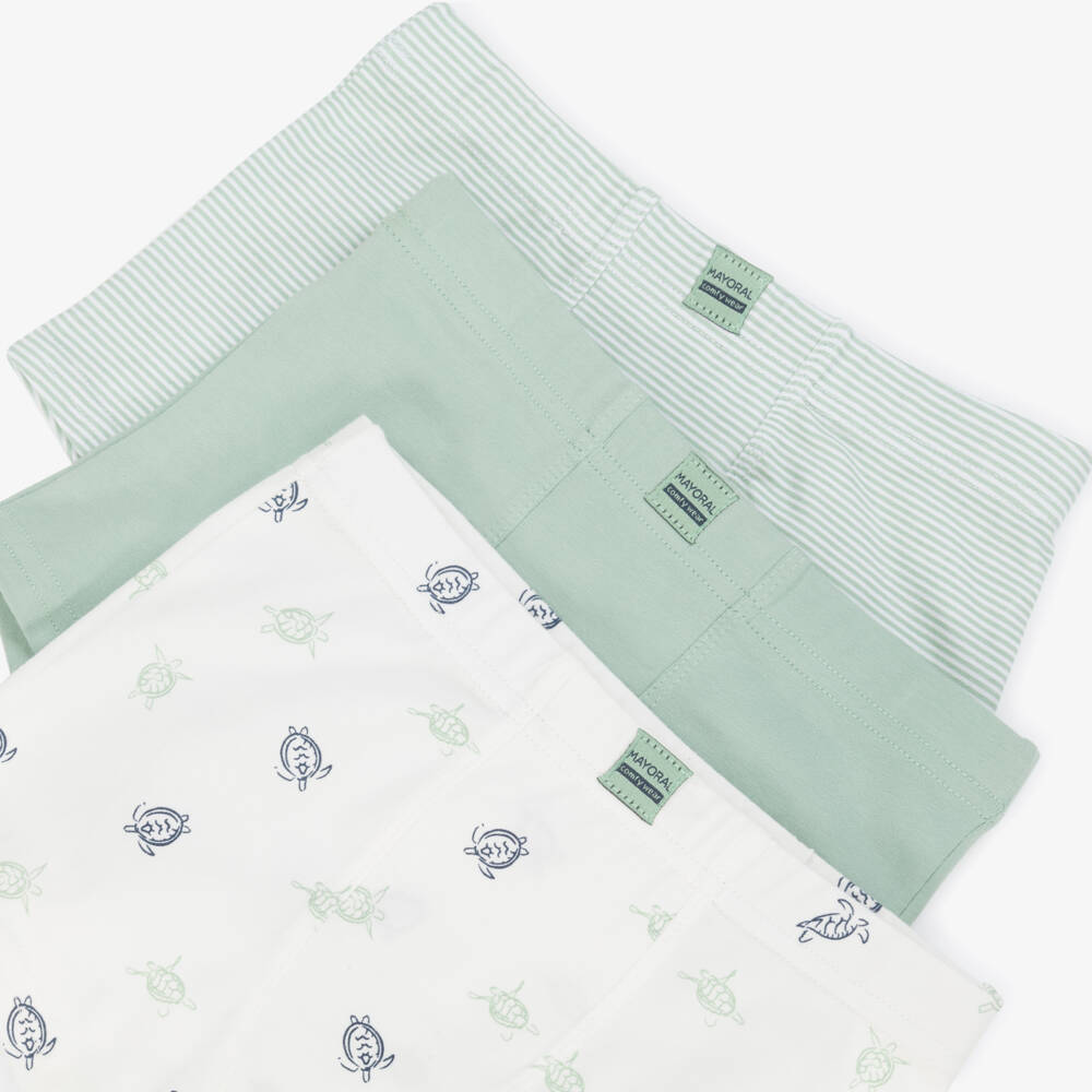 Mayoral-Boys Green & Ivory Boxer Trio | Childrensalon Outlet