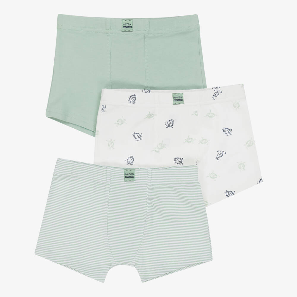 Mayoral-Boys Green & Ivory Boxer Trio | Childrensalon Outlet