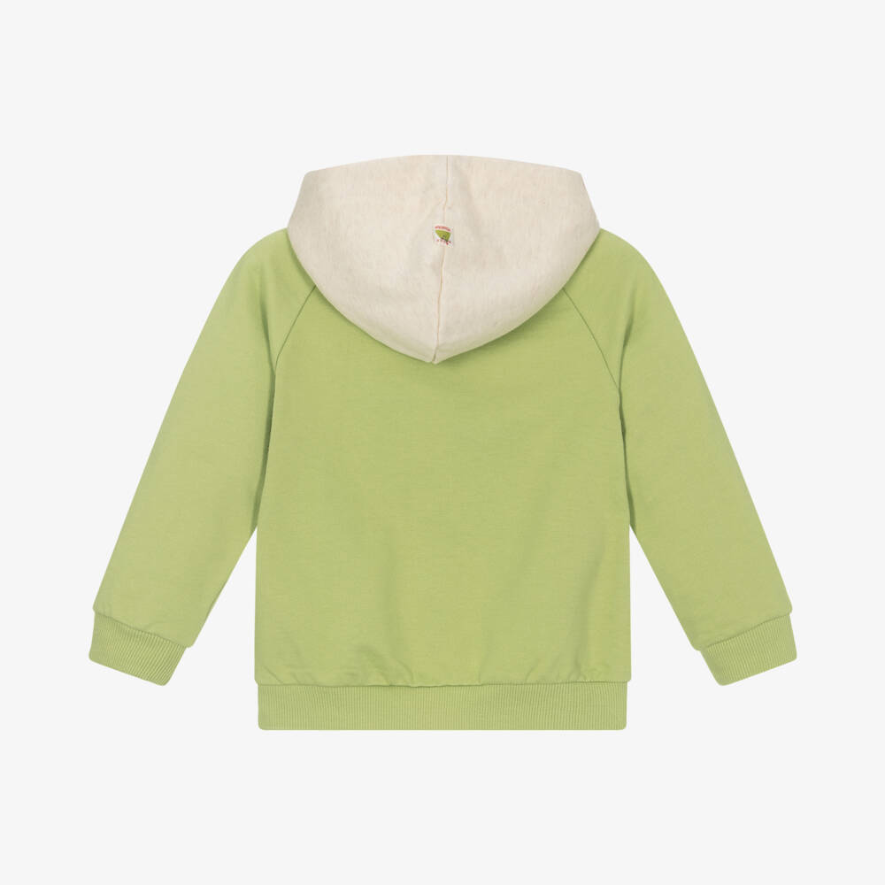 Mayoral-Boys Green & Ivory Hoodie | Childrensalon Outlet