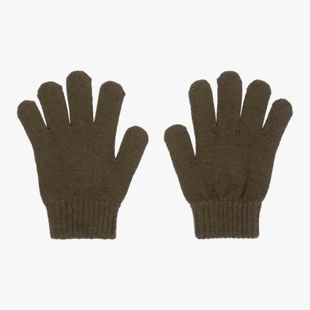 Mayoral - Зеленые вязаные перчатки для мальчиков | Childrensalon