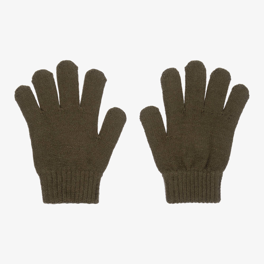 Mayoral-Boys Green Knitted Gloves | Childrensalon Outlet