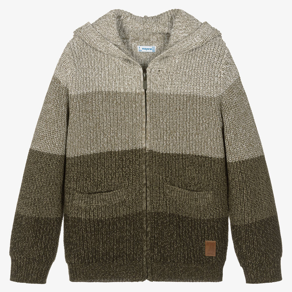 Mayoral - Cardigan zippé vert Garçon | Childrensalon