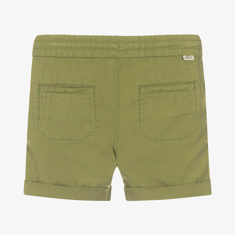 Mayoral-Boys Green Linen Shorts | Childrensalon Outlet