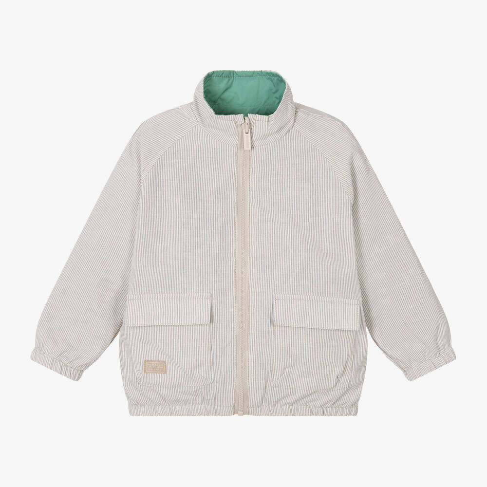 Mayoral-Boys Green Reversible Windbreaker Jacket | Childrensalon Outlet