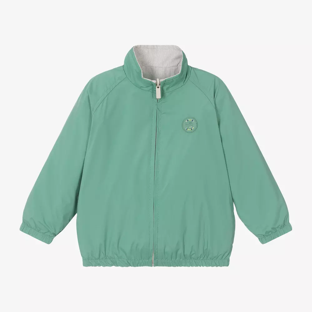 مايورال-جاكيت واقي من الرياح بوجهين لون أخضر للأولاد | Childrensalon Outlet