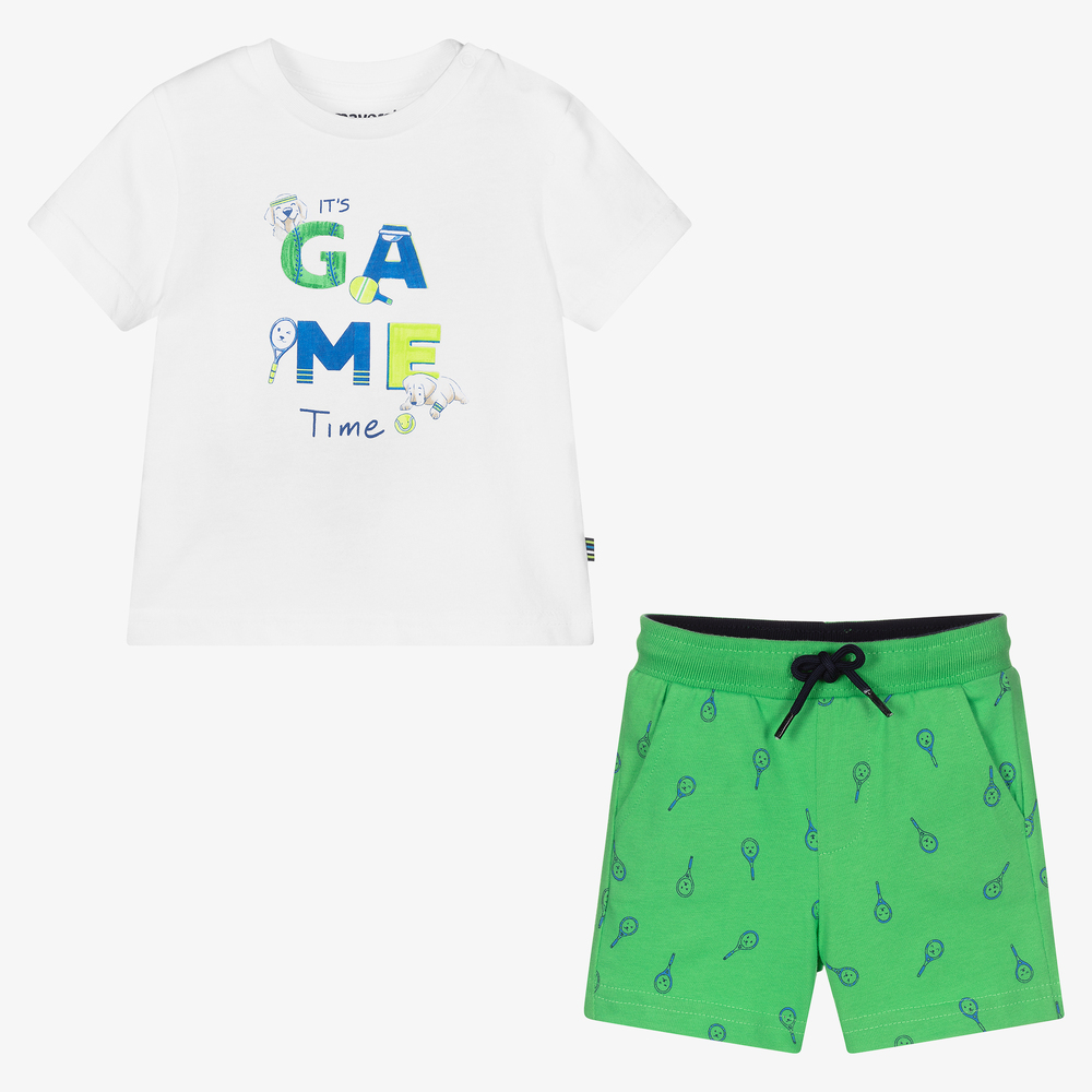 Mayoral-Футболка и зеленые шорты для мальчиков | Childrensalon Outlet