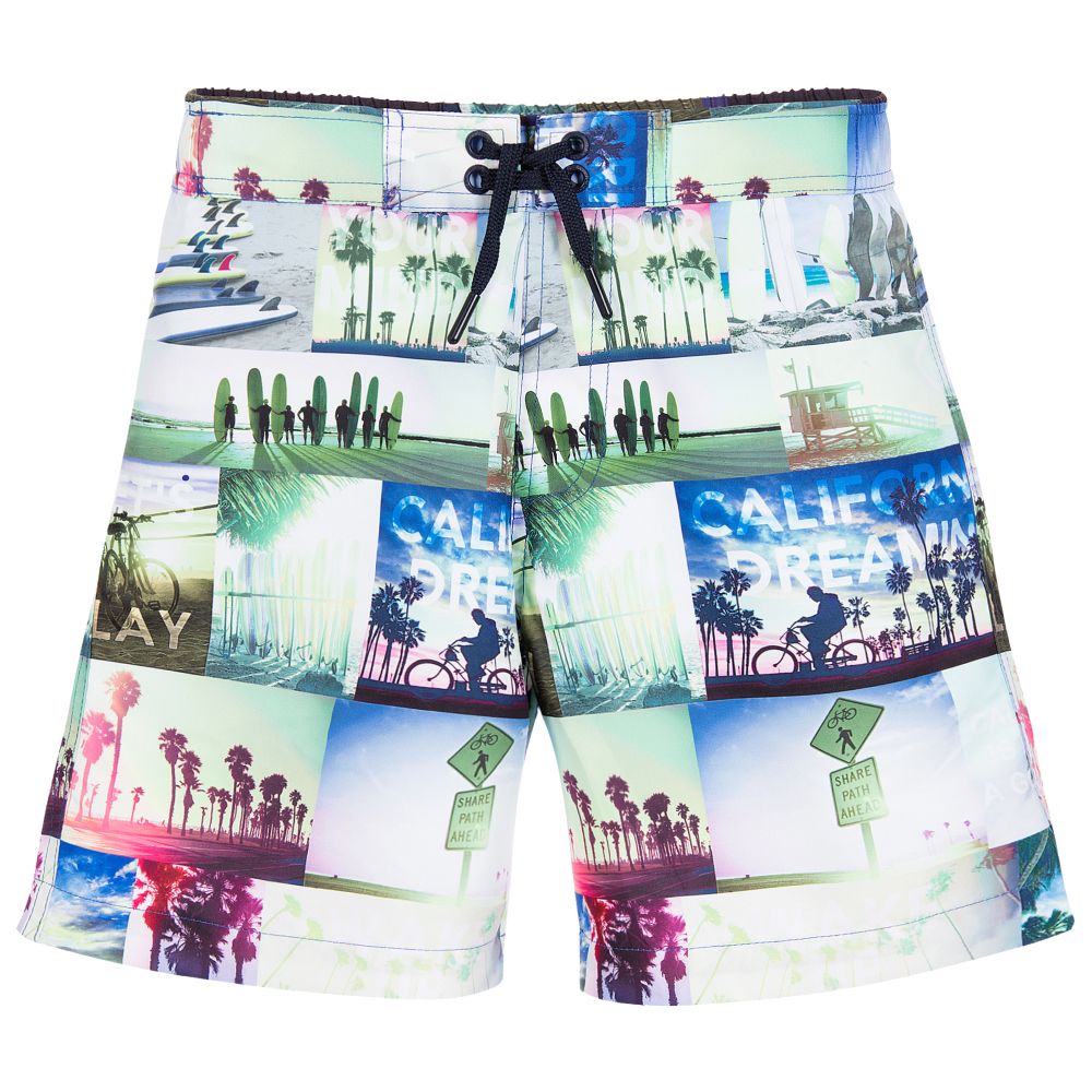 Mayoral Nukutavake - Boys Green Surfer Print Swim Shorts | Childrensalon