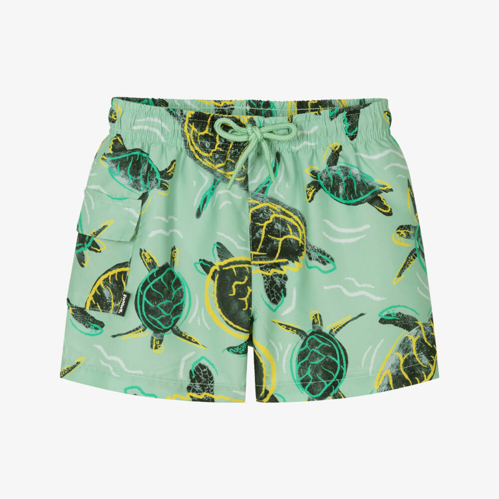 Mayoral-Boys Green Turtle Swim Shorts | Childrensalon Outlet