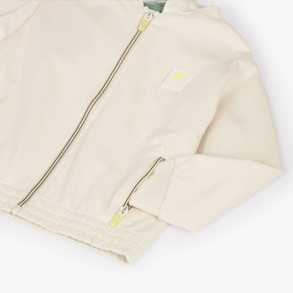 Mayoral-Boys Green & White Car Tracksuit | Childrensalon Outlet