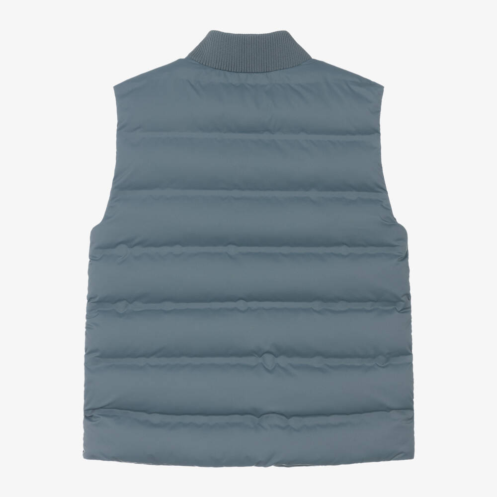 Mayoral-Boys Grey-Blue Quilted Vest | Childrensalon Outlet