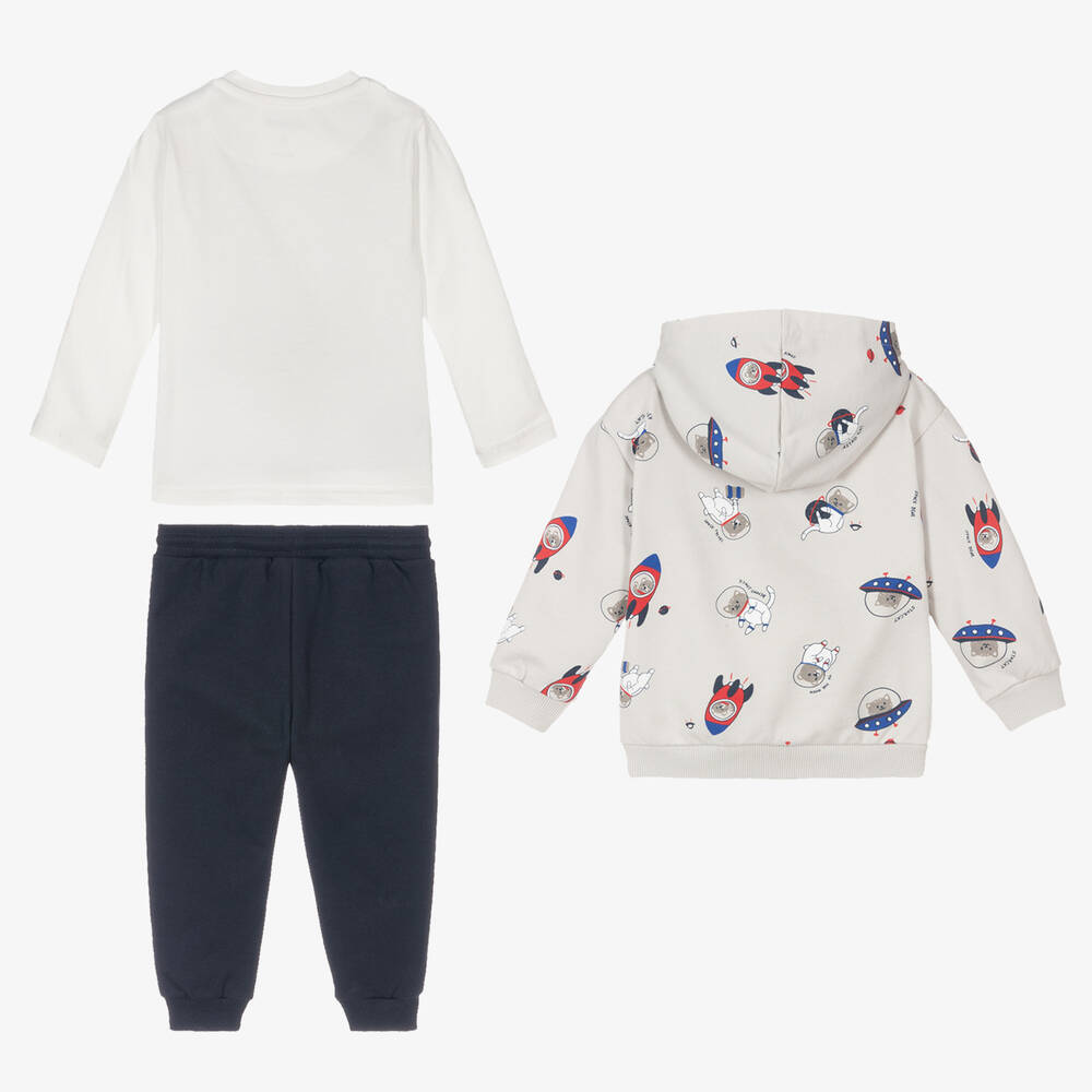 Mayoral-Топ и серо-синий спортивный костюм | Childrensalon Outlet