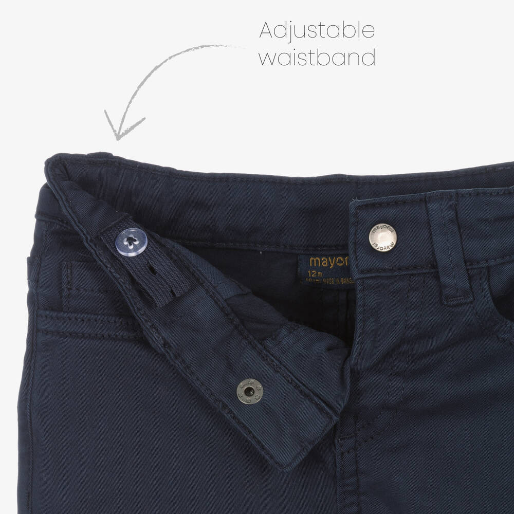 مايورال-طقم بنطلون أطفال ولادي قطن لون رمادي وكحلي | Childrensalon Outlet