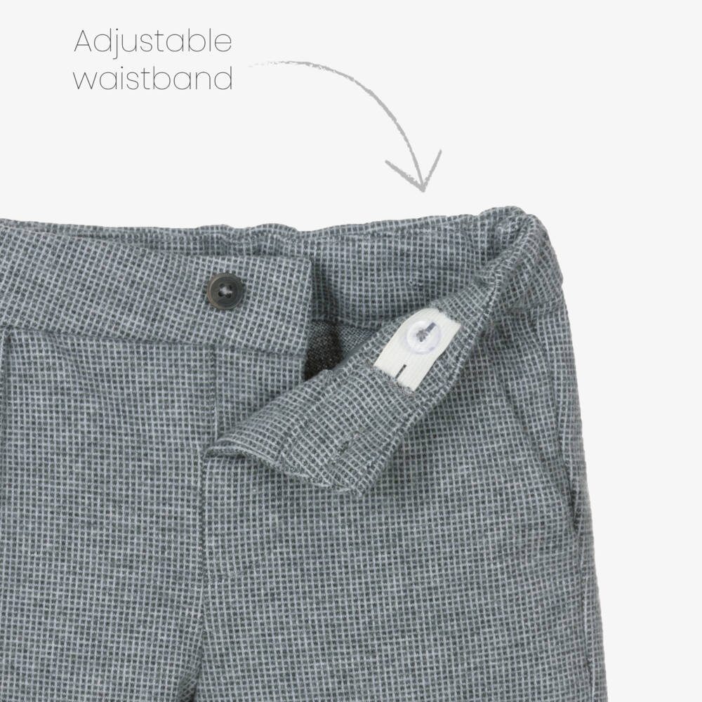 Mayoral-Серые мягкие хлопковые брюки для мальчиков | Childrensalon Outlet