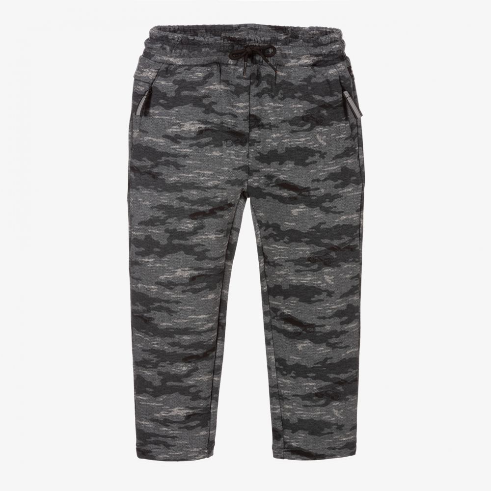 Mayoral-Boys Grey Camouflage Joggers | Childrensalon Outlet