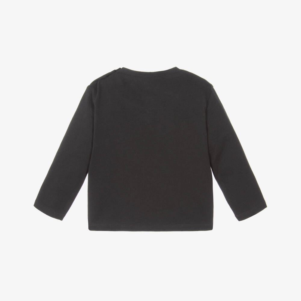 Mayoral-Boys Grey Car Print Cotton Jersey Top | Childrensalon Outlet