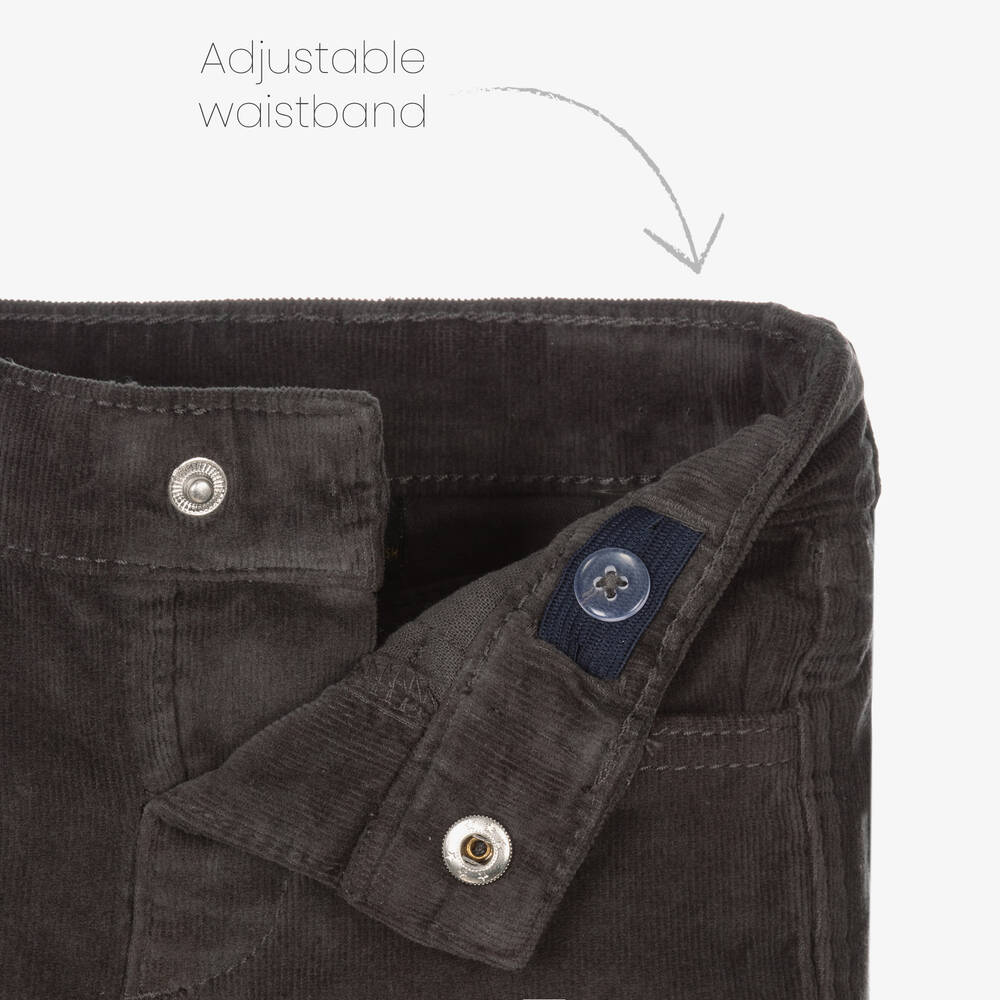 Mayoral-بنطلون قطن كوردروي لون رمادي للأولاد | Childrensalon Outlet