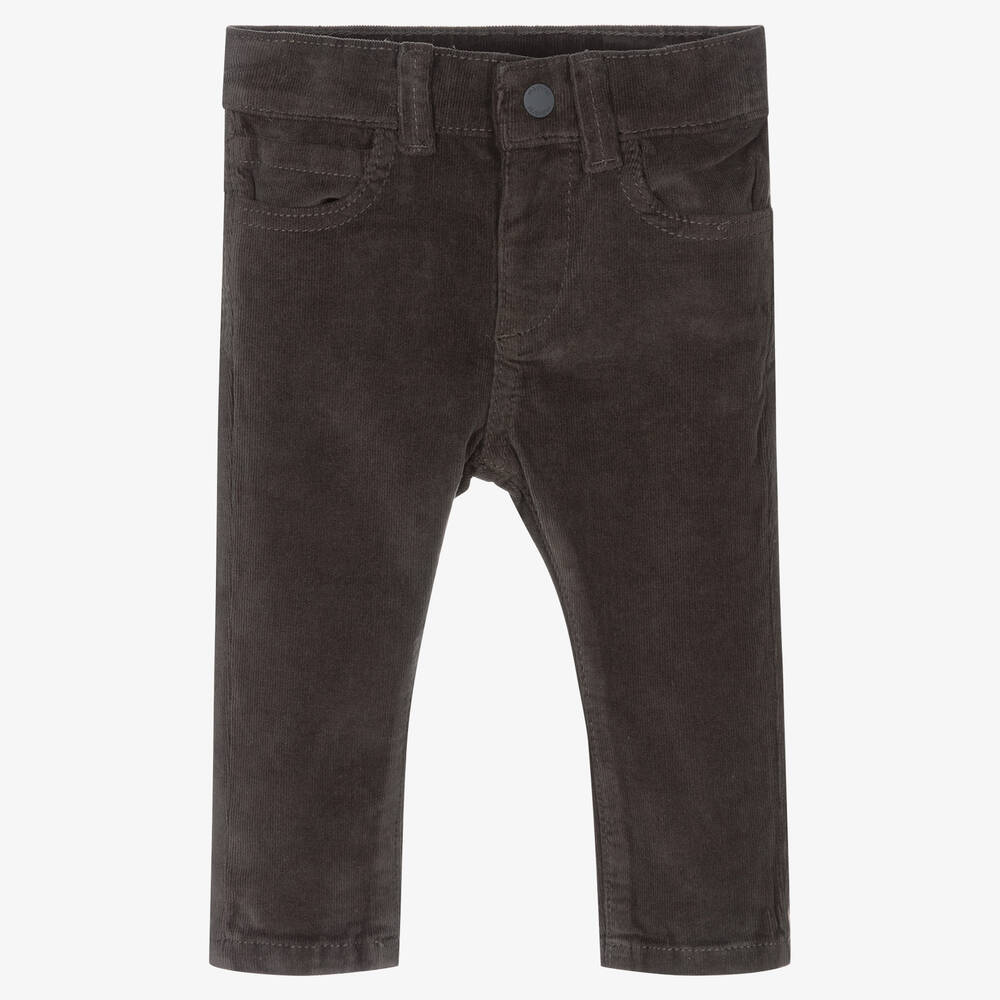 Mayoral - Boys Grey Corduroy Trousers | Childrensalon