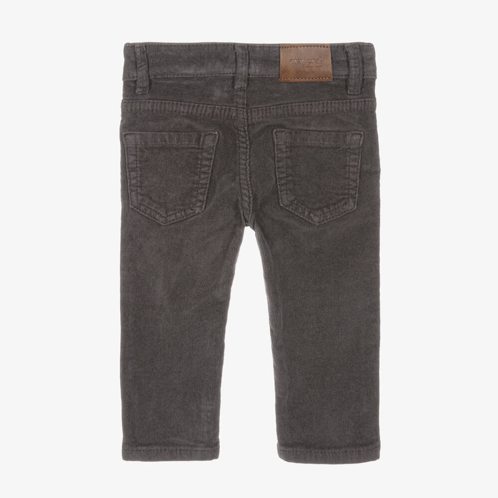 Mayoral-بنطلون قطن كوردروي لون رمادي أطفال ولادي | Childrensalon Outlet