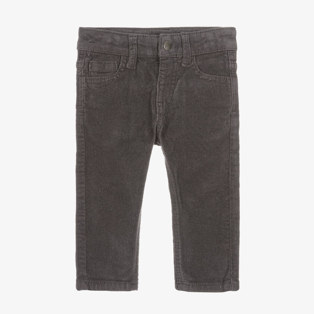 Mayoral - Pantalon gris en velours garçon | Childrensalon