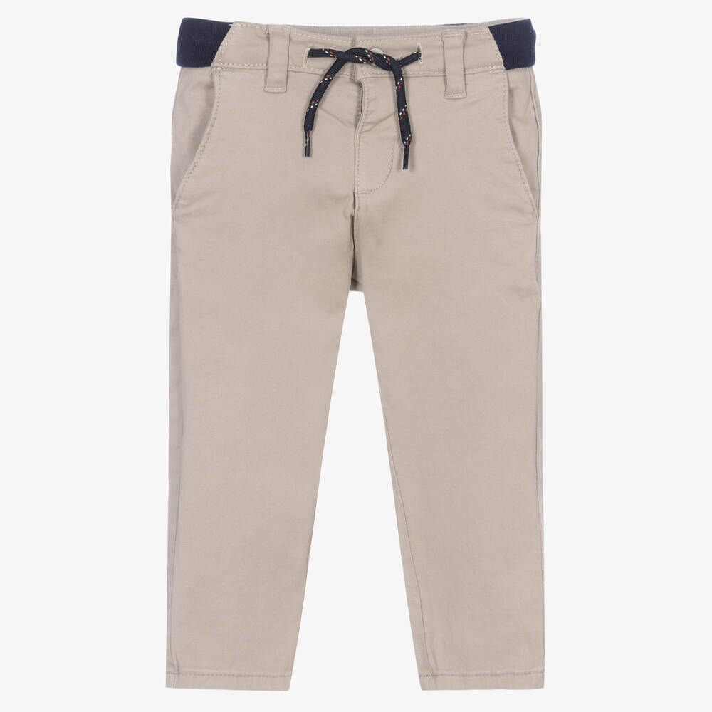 Mayoral - Boys Grey Cotton Chinos | Childrensalon