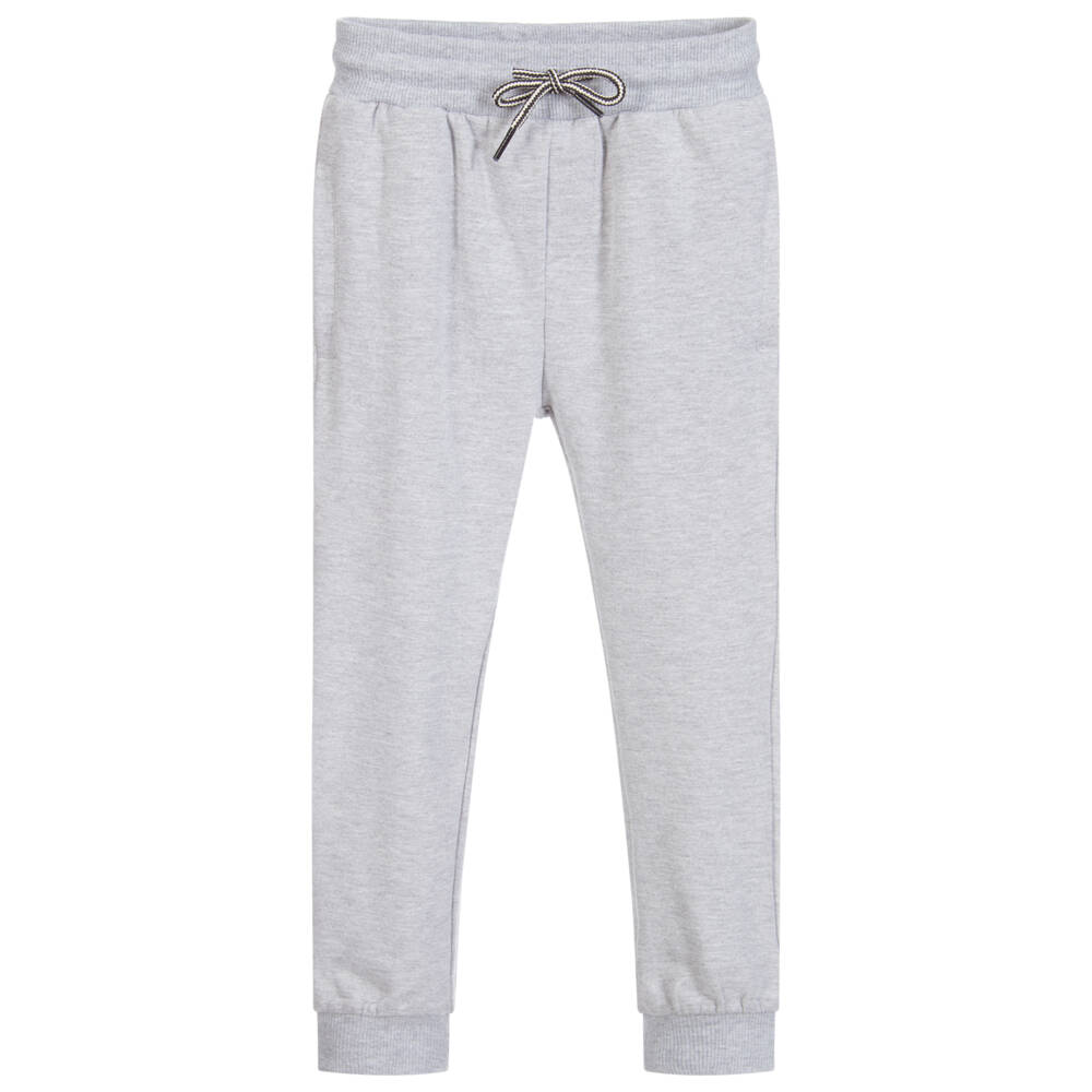 Mayoral-Boys Grey Cotton Joggers | Childrensalon Outlet