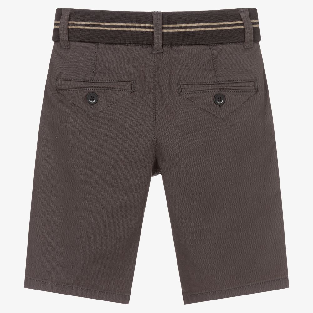 Mayoral Nukutavake-Boys Grey Cotton Shorts | Childrensalon Outlet