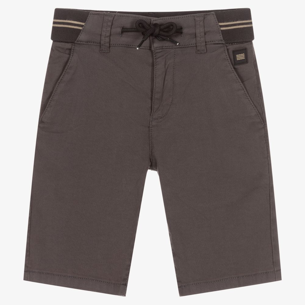 Mayoral Nukutavake - Boys Grey Cotton Shorts | Childrensalon