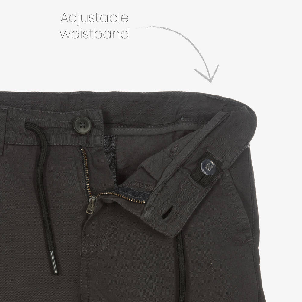 Mayoral-Boys Grey Cotton Shorts | Childrensalon Outlet