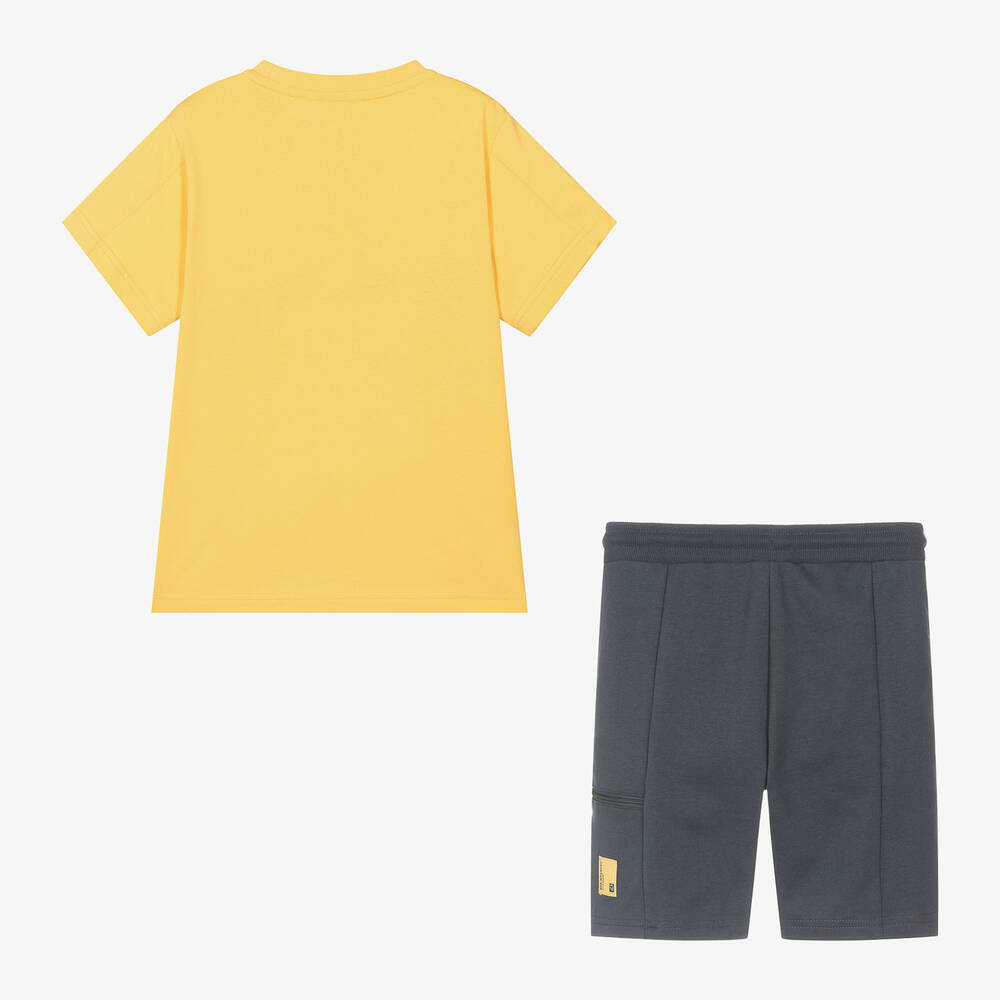 Mayoral-Boys Grey Cotton Shorts Set | Childrensalon Outlet