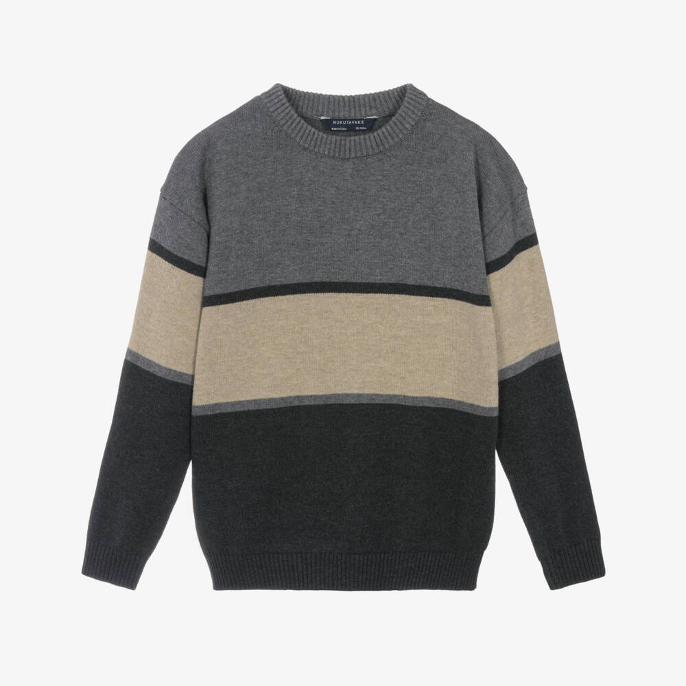 Mayoral Нукутаваке-Свитер из серой шерстяной смеси для мальчиков | Childrensalon Outlet