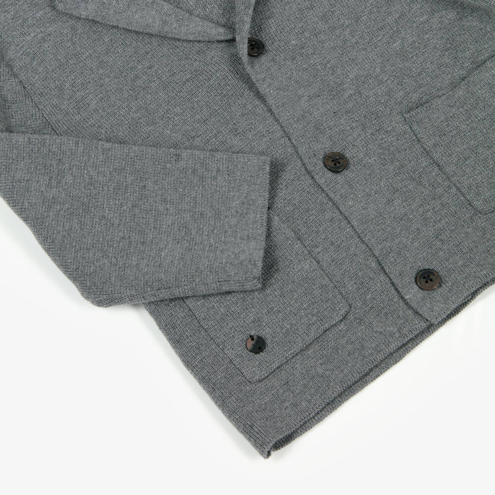 Mayoral-Кардиган серый вязаный с воротником для мальчиков | Childrensalon Outlet