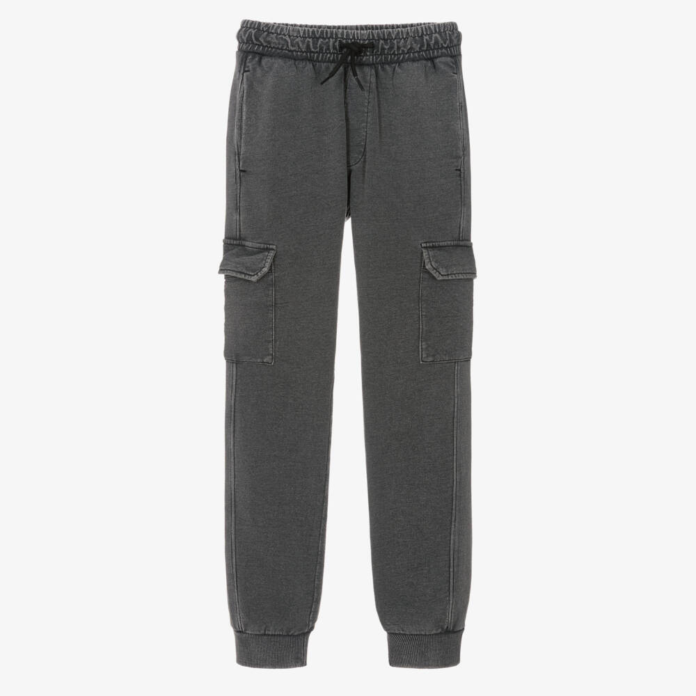 Mayoral Nukutavake-Boys Grey Dyed & Washed Cargo Joggers | Childrensalon Outlet