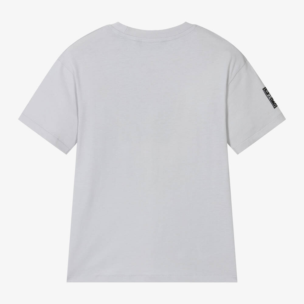 Mayoral Nukutavake-Boys Grey Graphic Cotton T-Shirt | Childrensalon Outlet