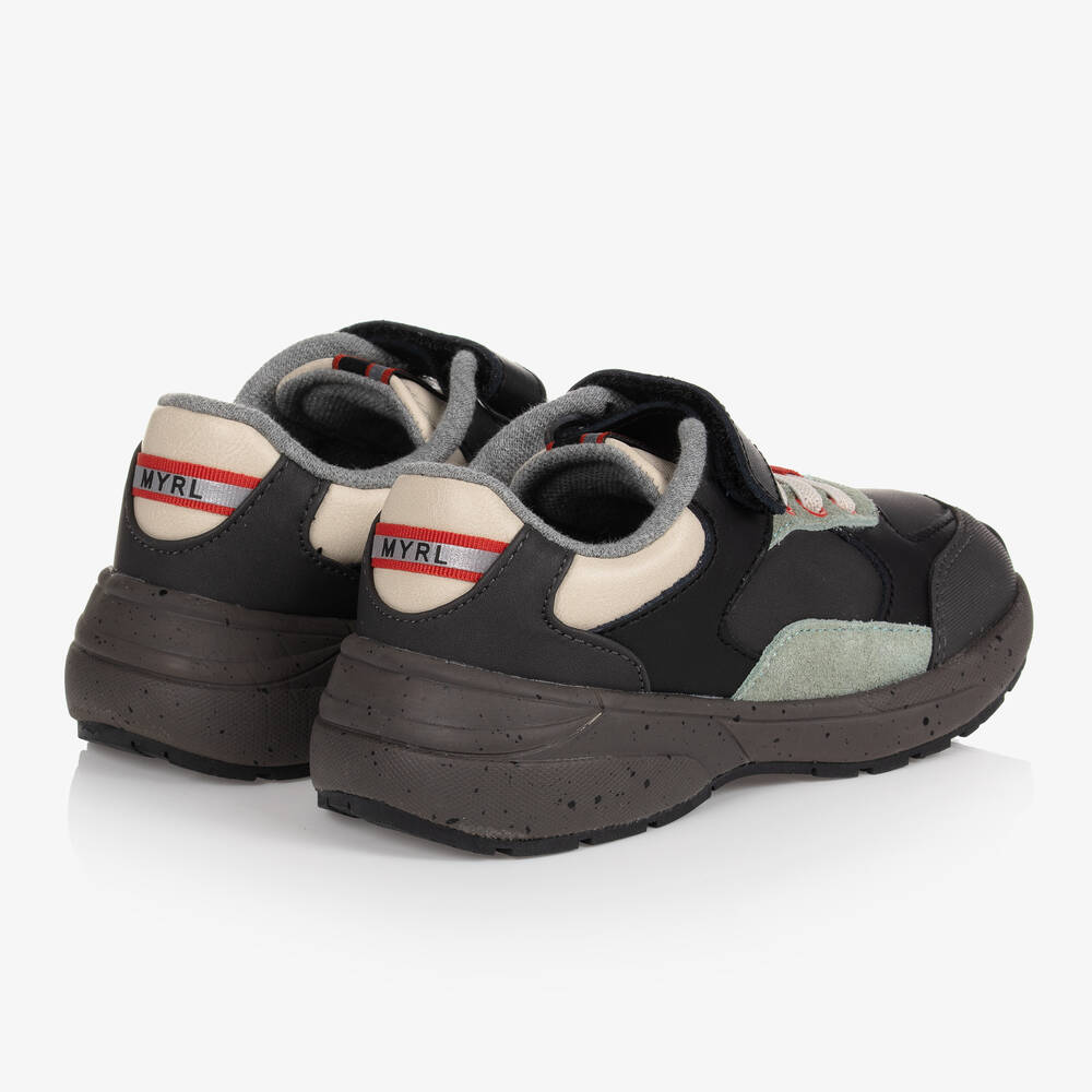 Mayoral-Boys Grey & Green Trainers | Childrensalon Outlet