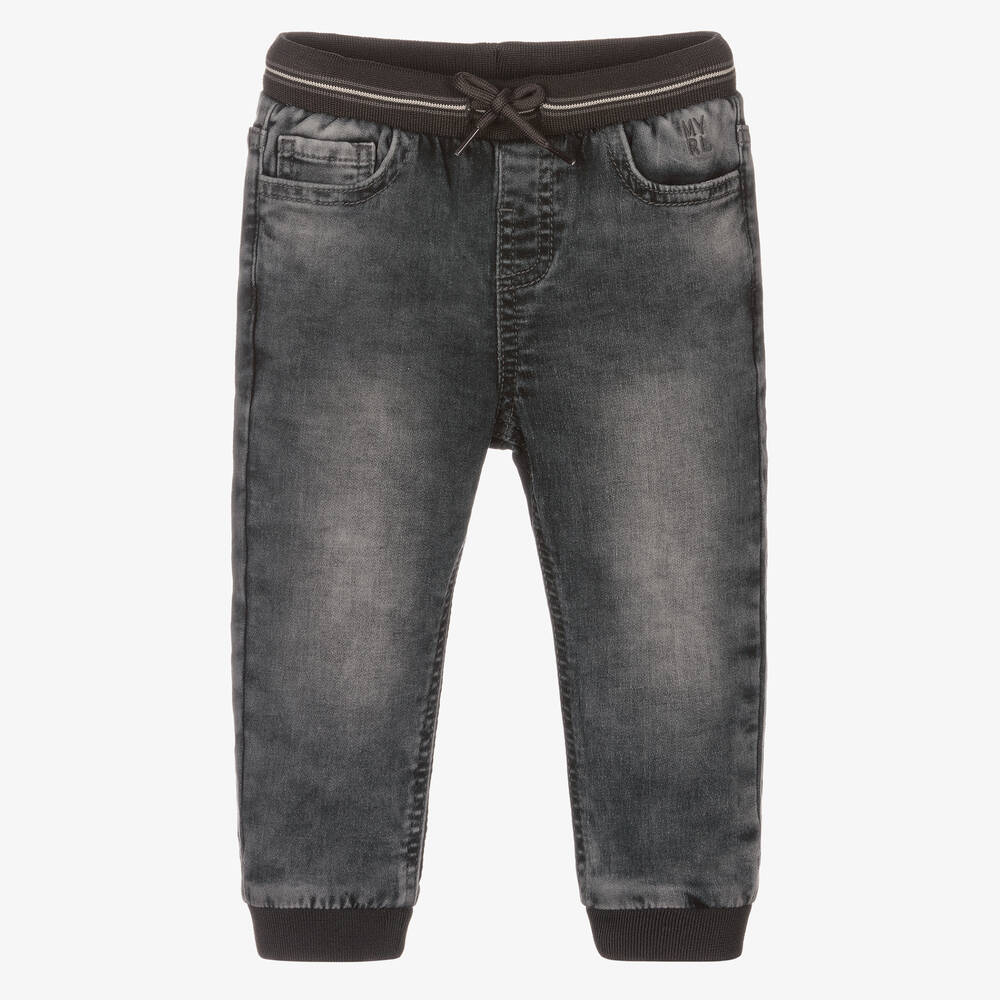 Mayoral - Boys Grey Jersey Jeans | Childrensalon
