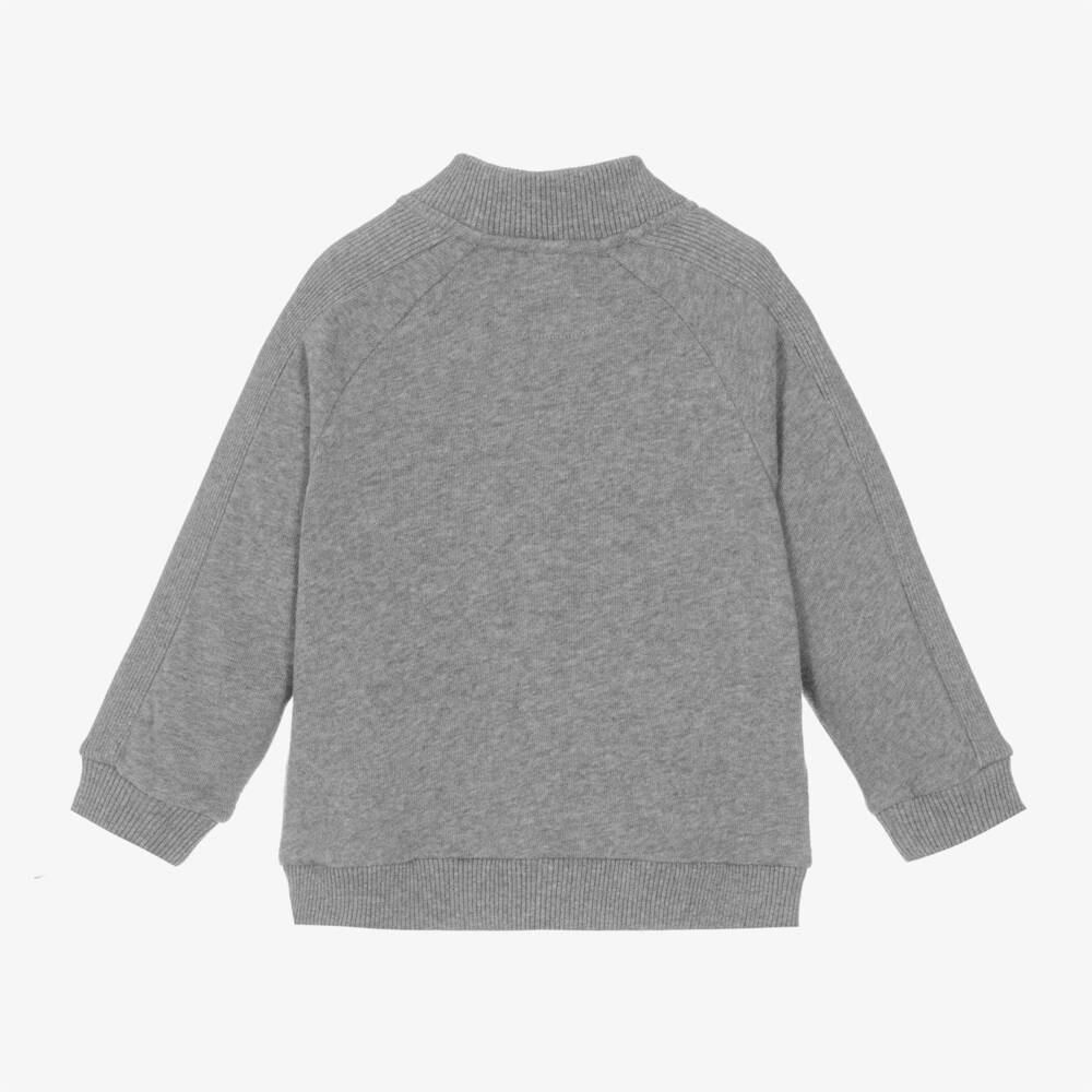 Mayoral-Boys Grey Knit Zip Jacket | Childrensalon Outlet