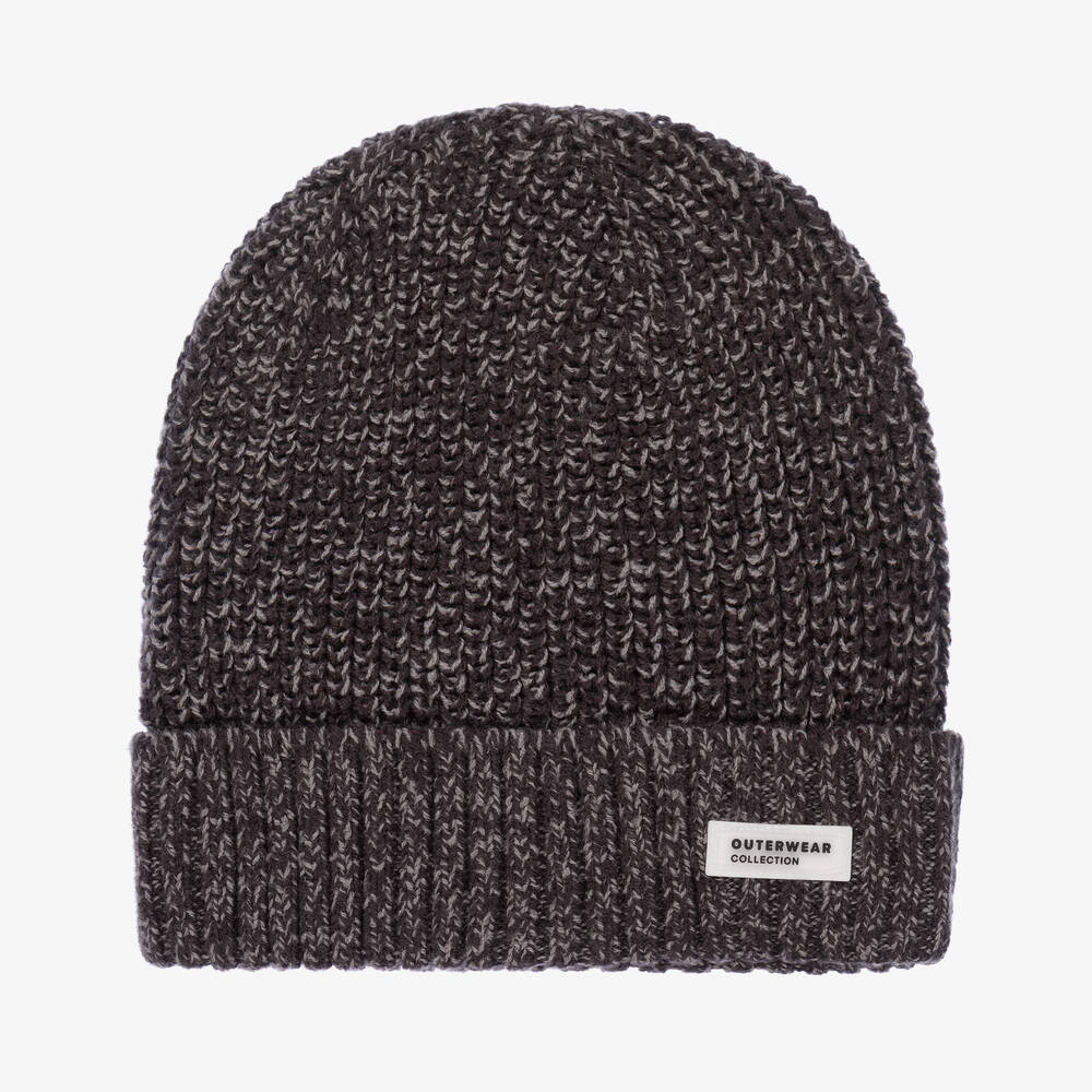 Mayoral - Boys Grey Marl Beanie Hat | Childrensalon