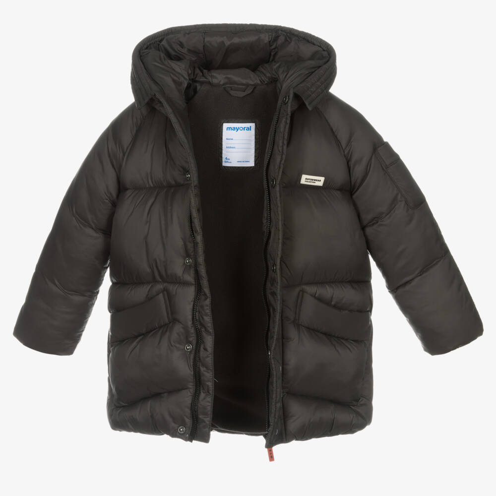 Mayoral-Boys Grey Puffer Coat | Childrensalon Outlet