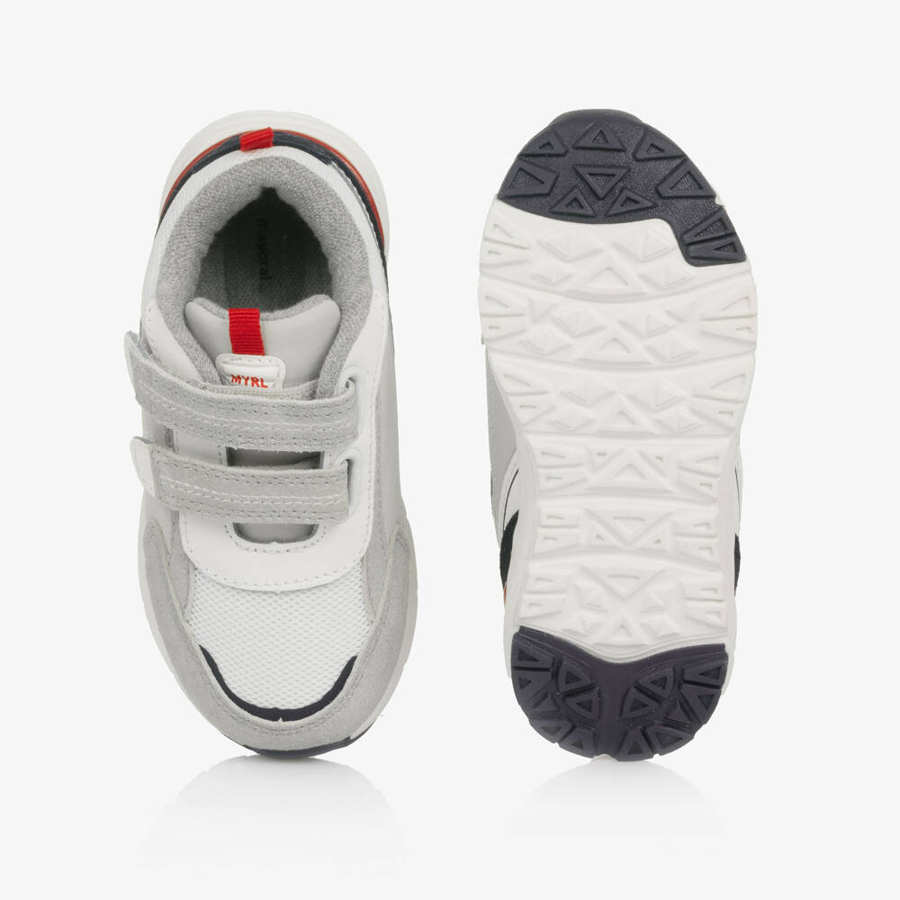 Mayoral-حذاء رياضي رمادي من الجلد السويدي للأولاد | Childrensalon Outlet