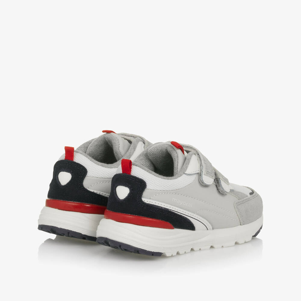 Mayoral-حذاء رياضي رمادي من الجلد السويدي للأولاد | Childrensalon Outlet