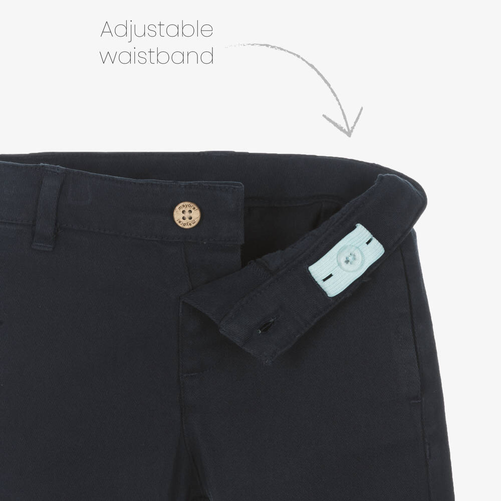 Mayoral-Boys Grey Sweater & Navy Blue Trouser Set | Childrensalon Outlet