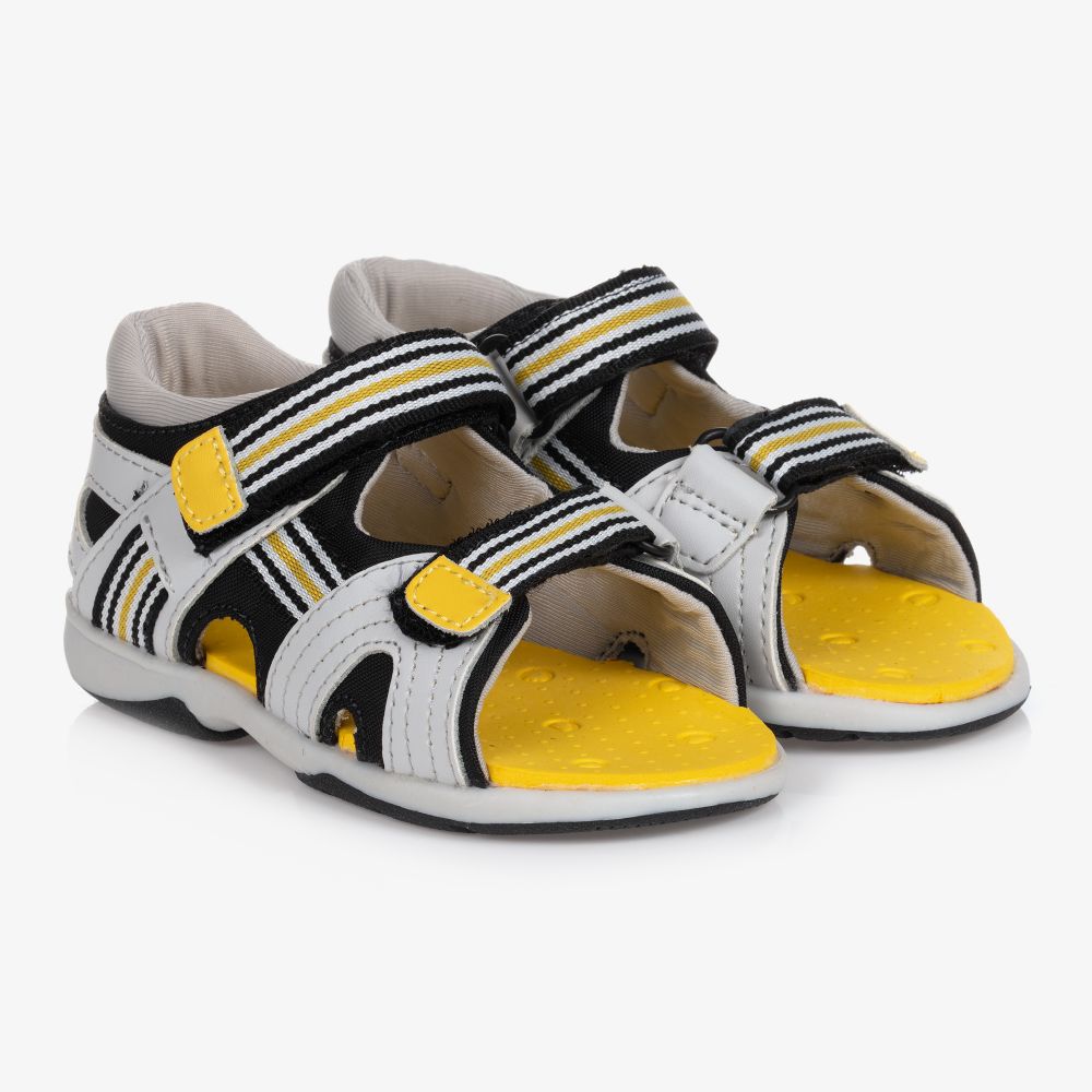 Mayoral - Boys Grey Velcro Sandals | Childrensalon