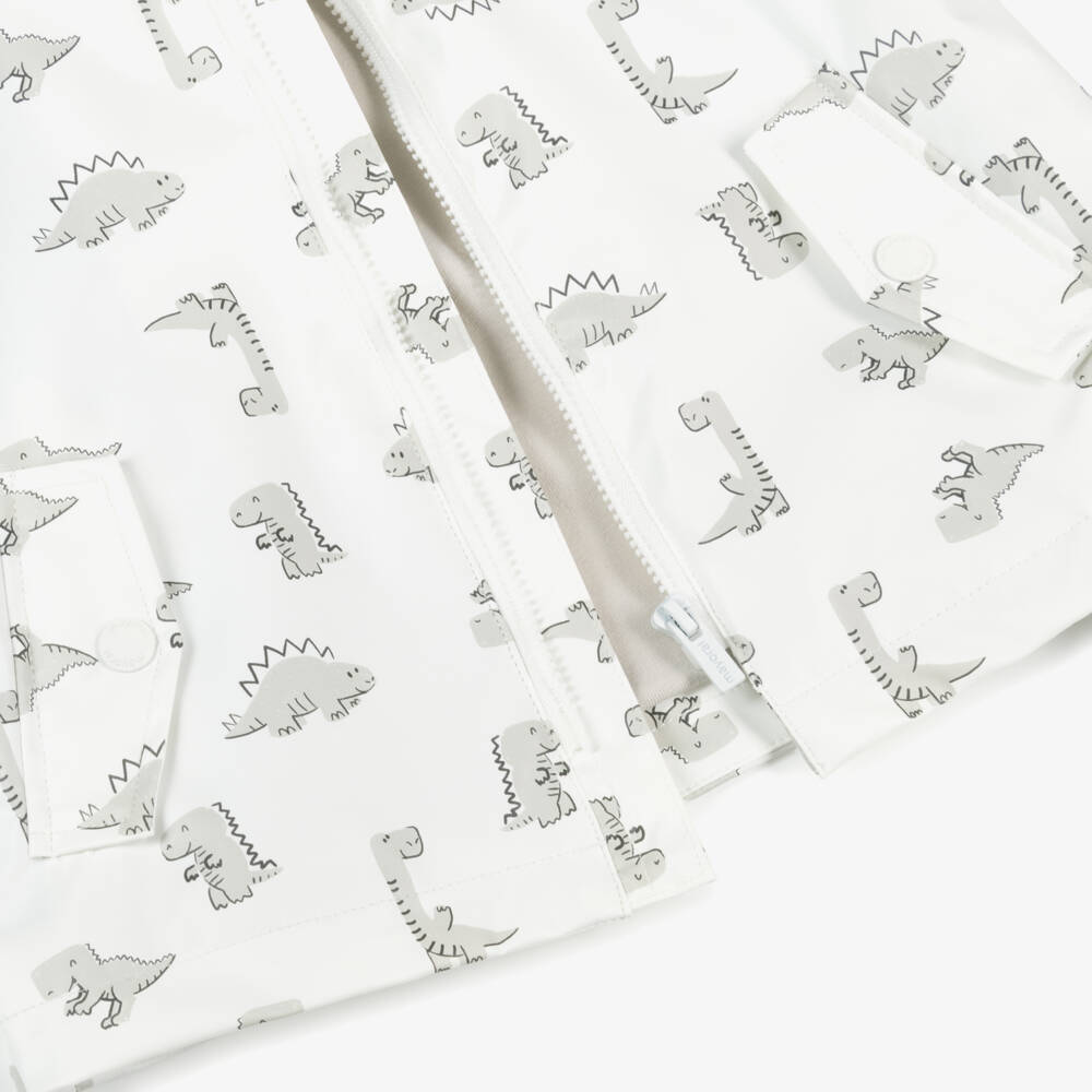 Mayoral-Boys Grey & White Dino Raincoat | Childrensalon Outlet