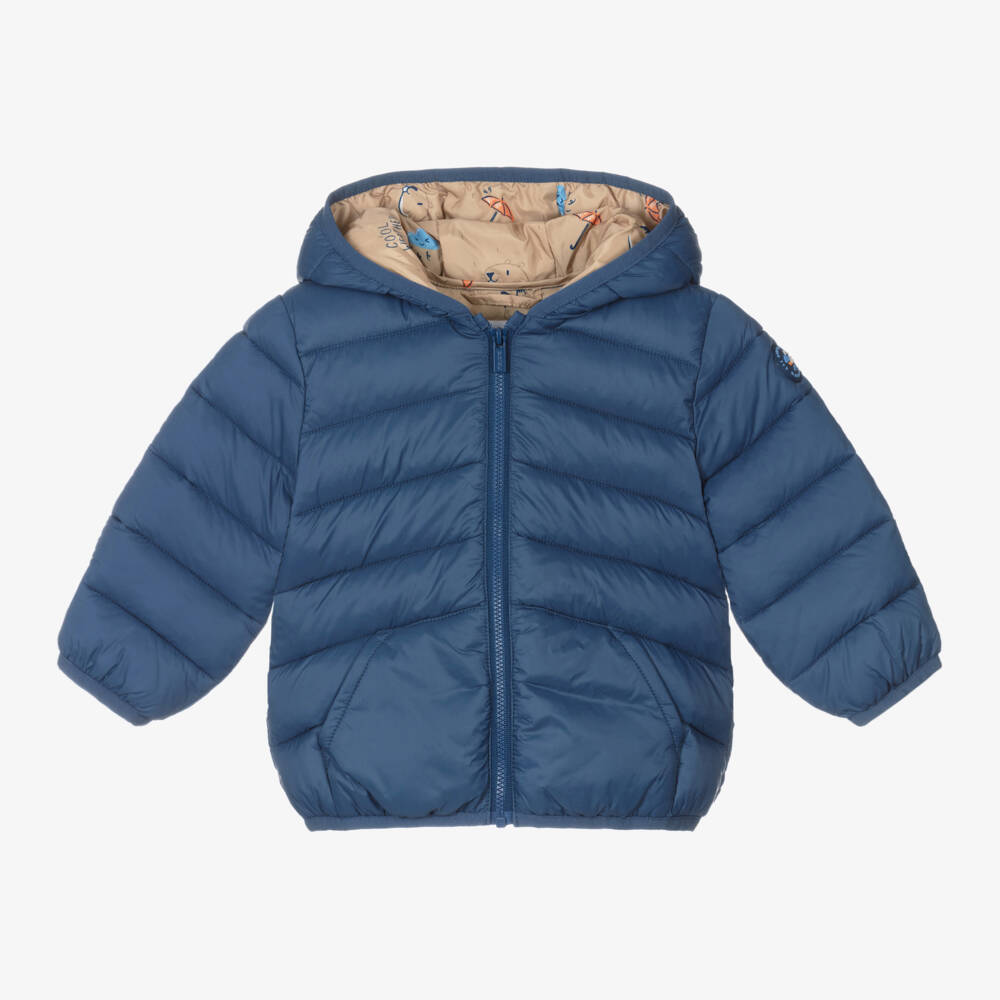 Mayoral-Синий пуховик с капюшоном | Childrensalon Outlet
