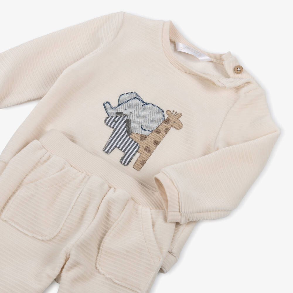 Mayoral Для новорожденных-Boys Ivory Adventure Tracksuit Set | Childrensalon Outlet