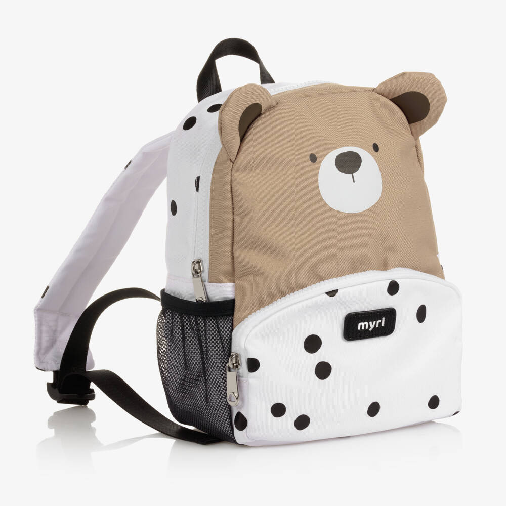 Mayoral-Boys Ivory Bear Print Backpack | Childrensalon Outlet
