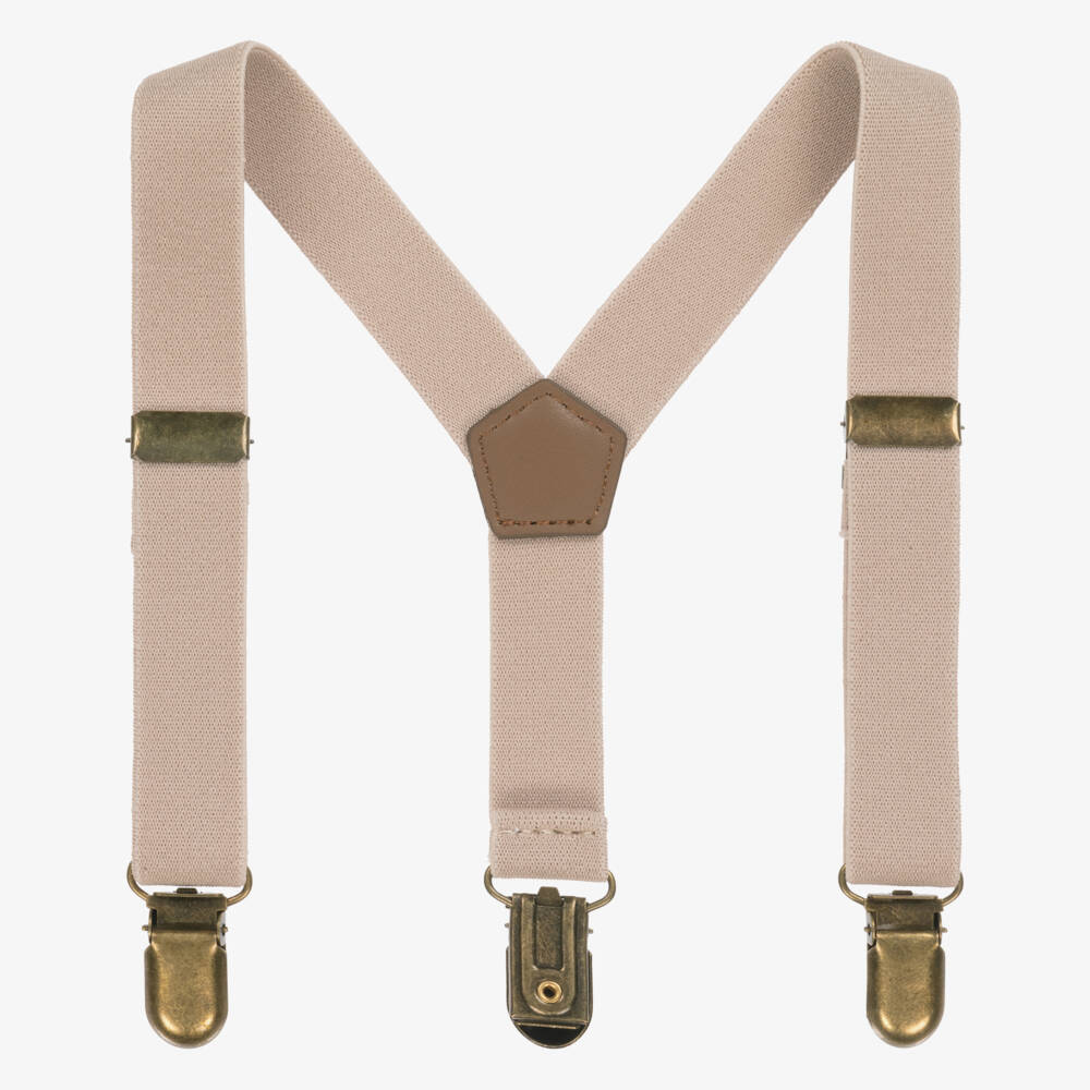 Mayoral Newborn-Boys Ivory & Beige Braces Ensemble | Childrensalon Outlet