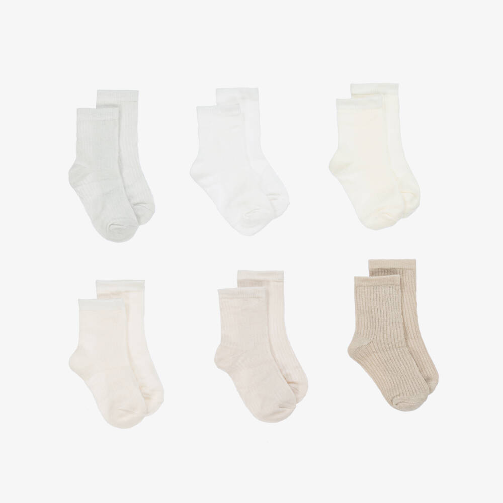 Mayoral Newborn-Boys Ivory & Beige Cozy Socks Set | Childrensalon Outlet