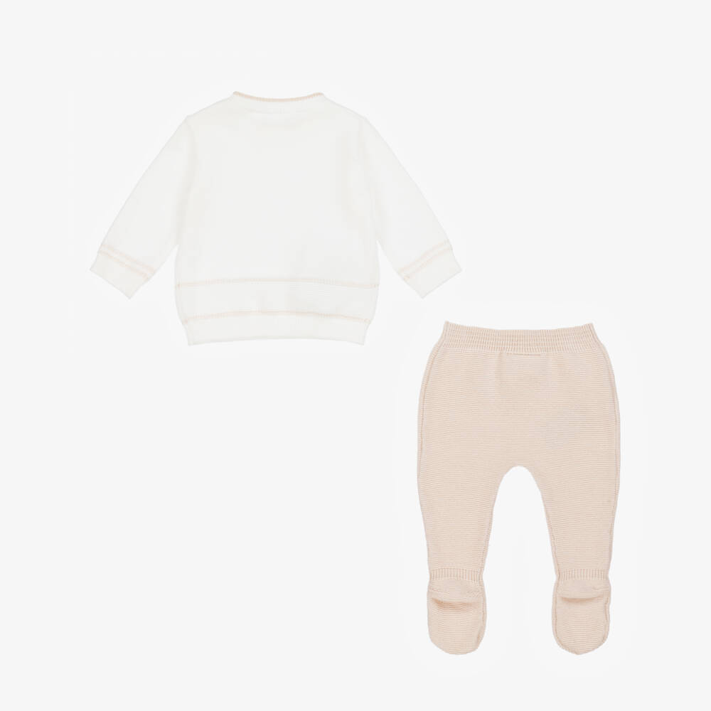 Mayoral Newborn-Boys Ivory & Beige Knit Duo | Childrensalon Outlet