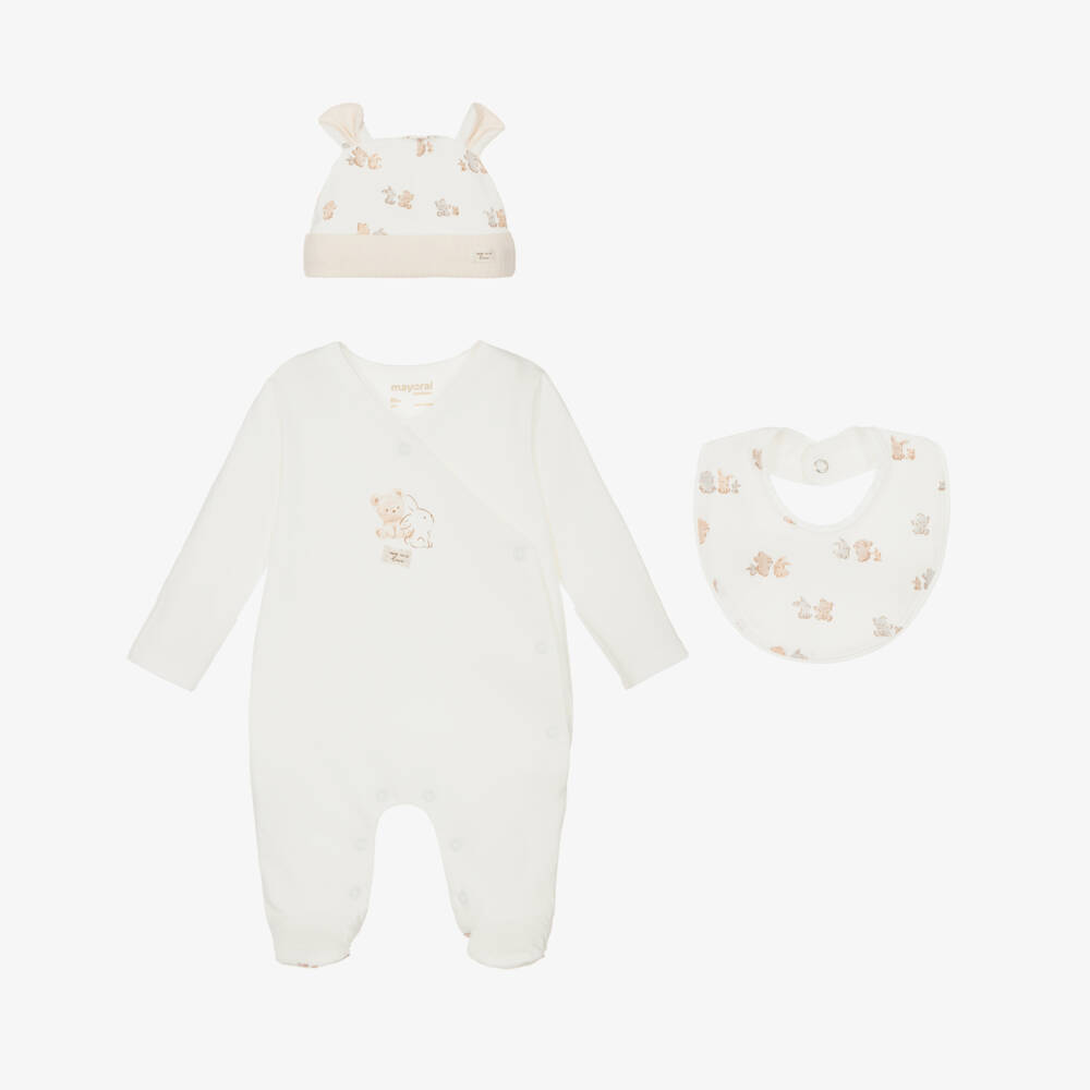 Mayoral Newborn-Boys Ivory & Beige Snuggle Set | Childrensalon Outlet